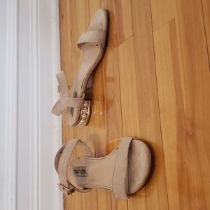 Steve Madden Pearl Heel Sandals - Size 37 - Pale Pink